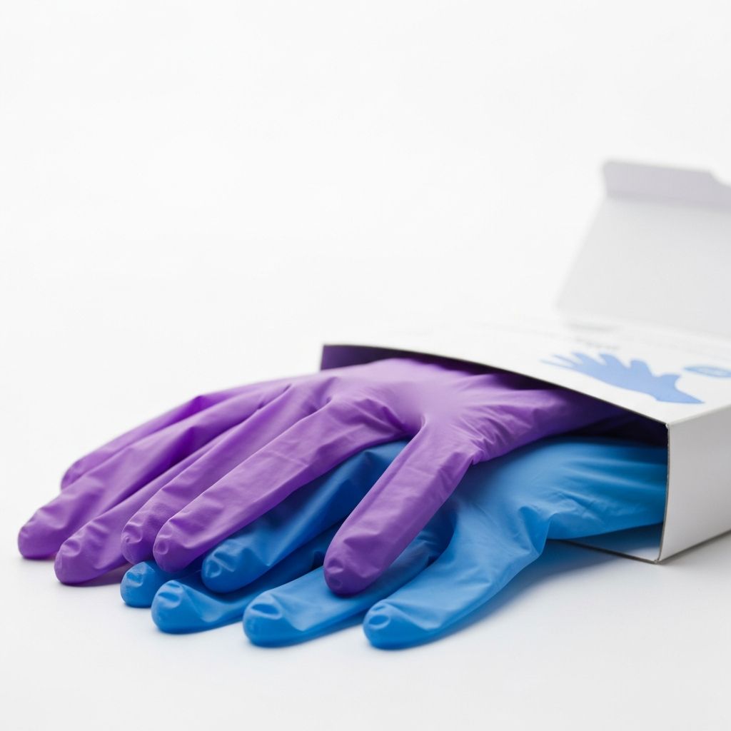 Guantes de Nitrilo Alta Proteccion (Caja 100 pzas)